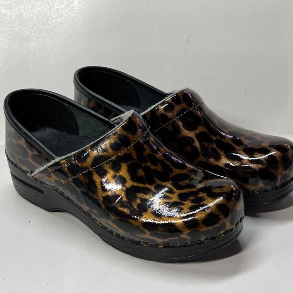 Dansko Leopard Print Mules